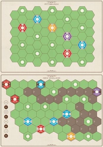 Age of Steam Deluxe Expansion: New England/Pittsburgh & Switzerland Maps
